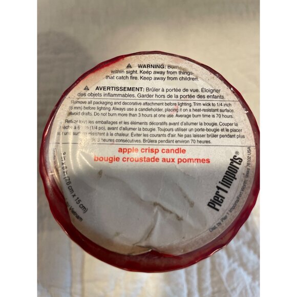 Vintage Pier 1 Sealed Apple Crisp Pillar Candle New - Picture 4 of 6